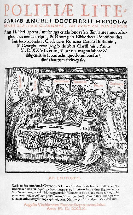 Title Page Of Politiae Literariae, 1540 Photograph by Middle Temple Library
