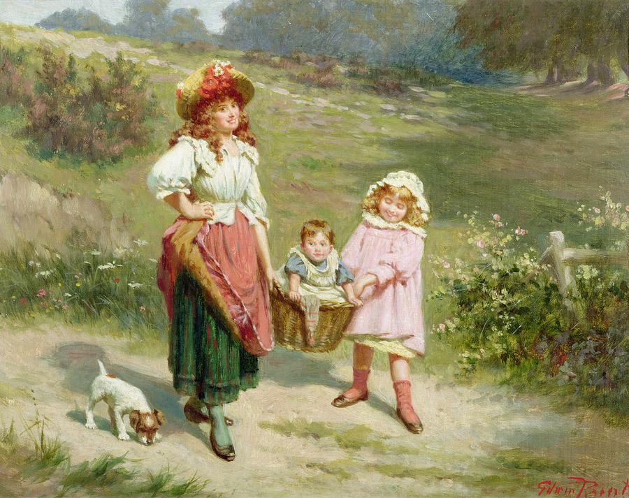 To Market To Buy a Fat Pig Painting by Edwin Thomas Roberts - Fine Art ...