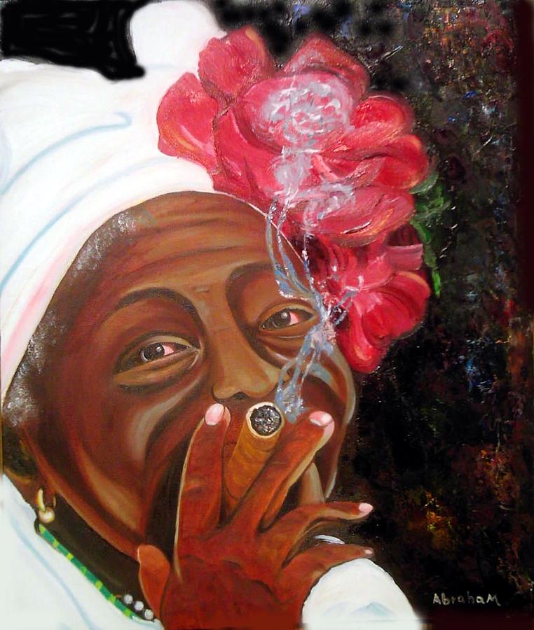 People Painting - Tobacco Lady by Jose Manuel Abraham People Painting - Tobacco Lady by Jose Manuel Abraham