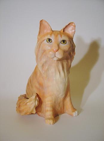 Cat Ceramic Art - Toby by Stephanie Albright