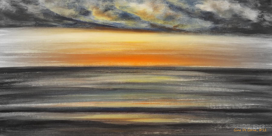 Today - Panoramic Sunset 2 Painting by Gina De Gorna