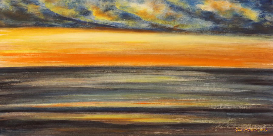 Today - Panoramic Sunset Painting by Gina De Gorna