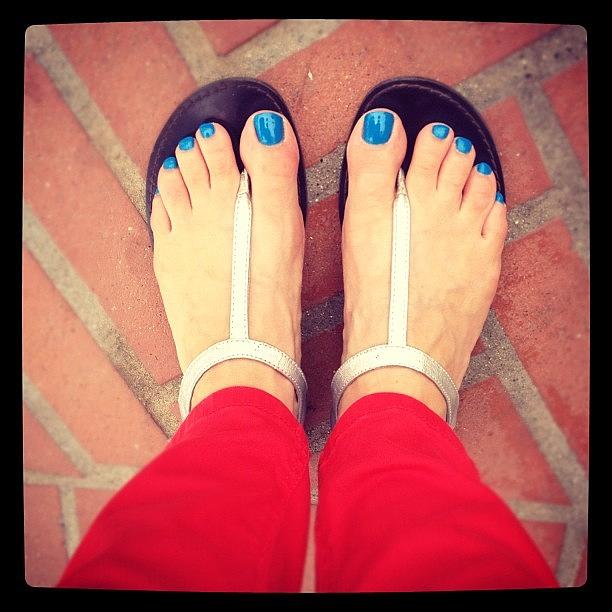 Blue Photograph - #toes #blue #red by Eric Kent Wine Cellars