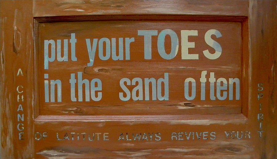 Toes in The Sand Painting by Patti Schermerhorn