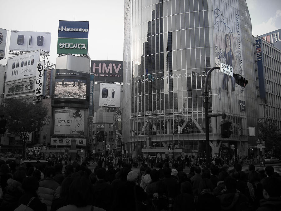 Architecture Photograph - Tokyo Intersection 1 by Naxart Studio