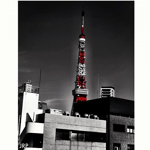 Architecture Photograph - Tokyo Tower by Julianna Rivera-Perruccio