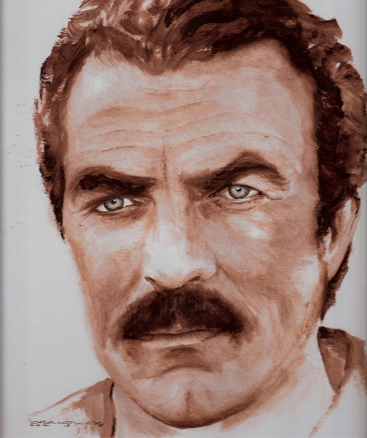 Tom Selleck Painting by Karl Opanowicz