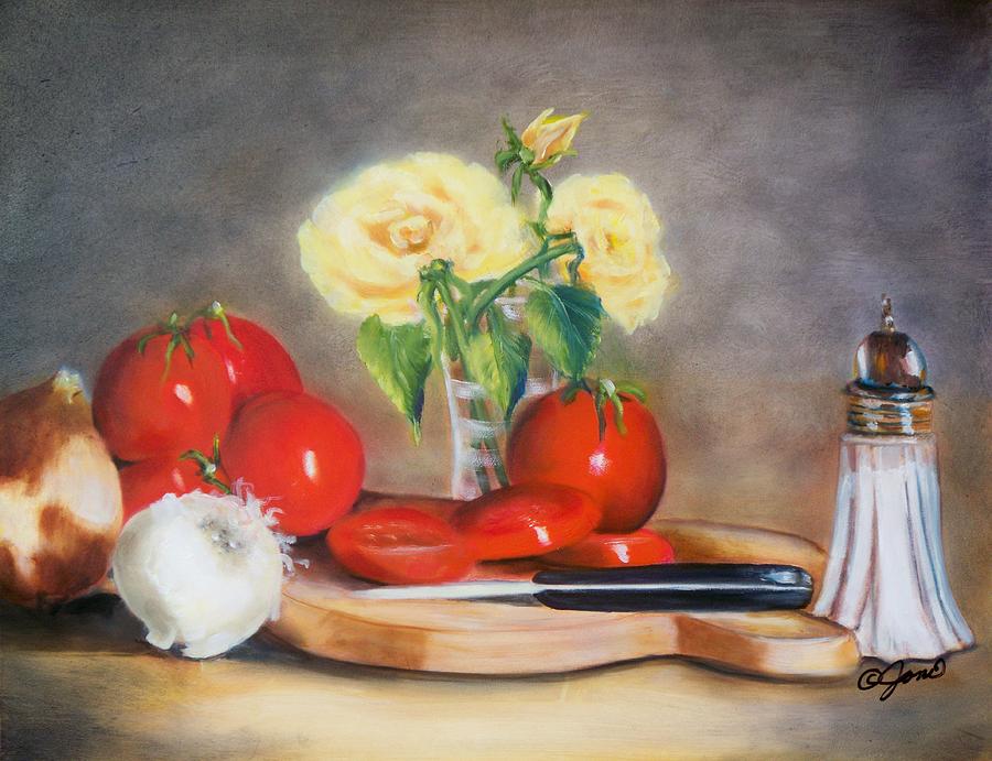 Tomato Still Life Painting by Joni McPherson