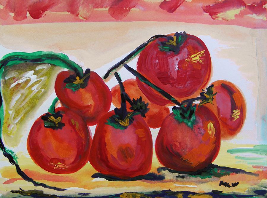Tomatoes Seven Painting by Mary Carol Williams