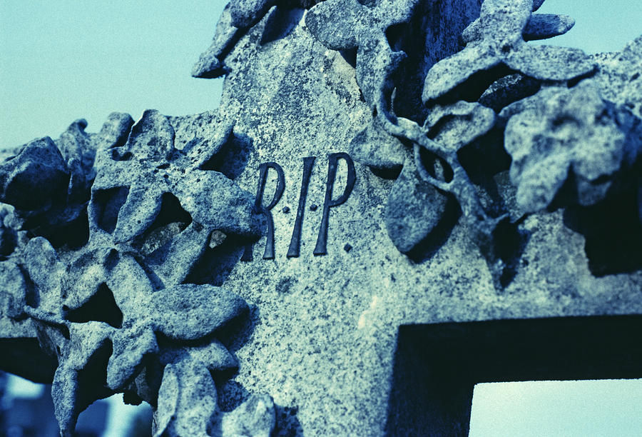 Rest In Peace Photograph - Tombstone by Kevin Curtis