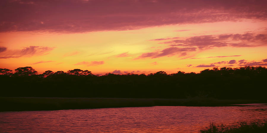 Tomoka River Sunset Photograph by DigiArt Diaries by Vicky B Fuller