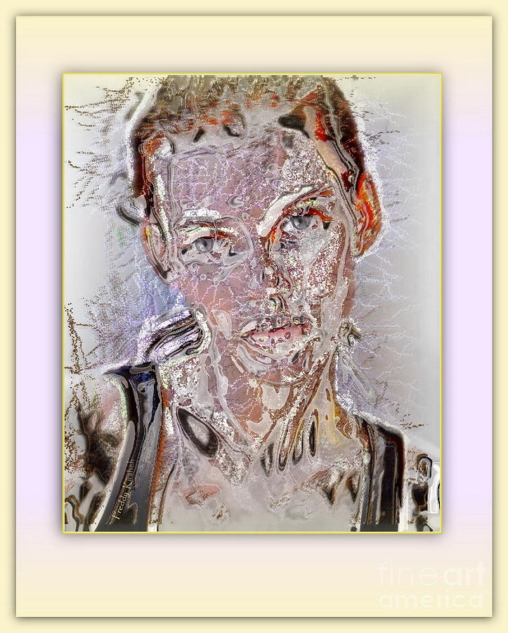 Portrait Mixed Media - Far from the eye close to the heart by Freddy Kirsheh