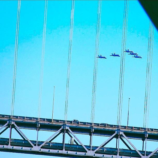 San Francisco Photograph - Took A Lucky Shot Of These Blue Angels by Karen Winokan