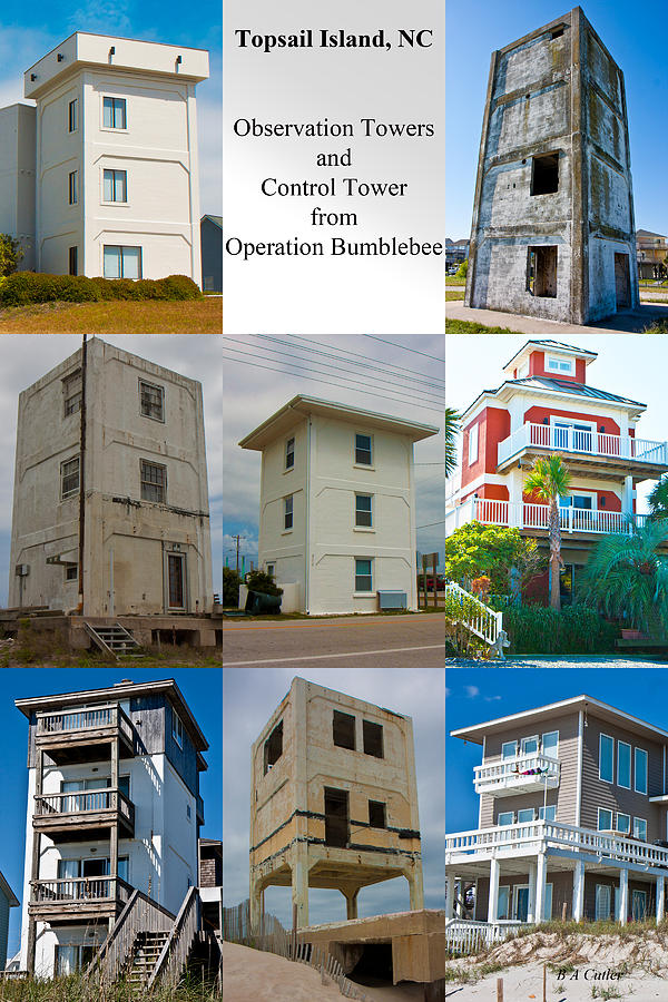 Topsail Photograph - Topsail Island Towers by Betsy Knapp