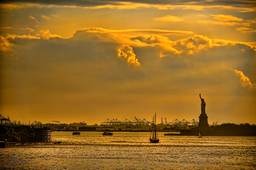 Statue Of Liberty Photograph - Torch and Sails by S Paul Sahm