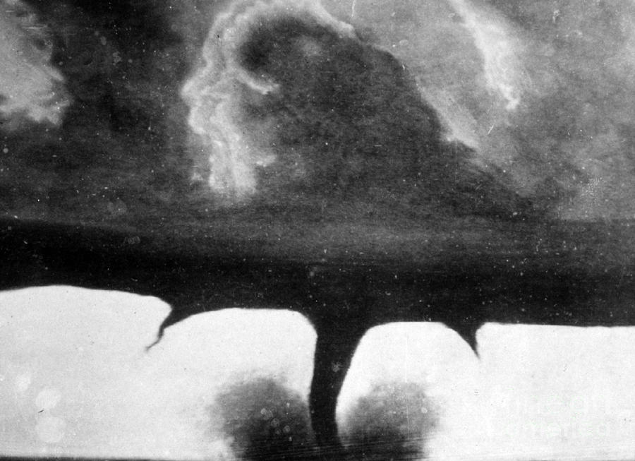 Tornado- Oldest Known Photograph-1884 Photograph by Science Source
