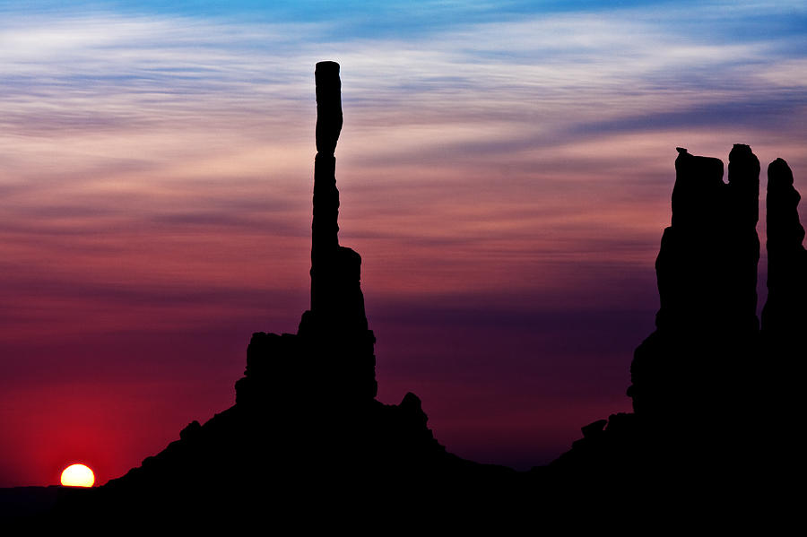 Sun dawns at Totem Pole Photograph by Sylvia J Zarco