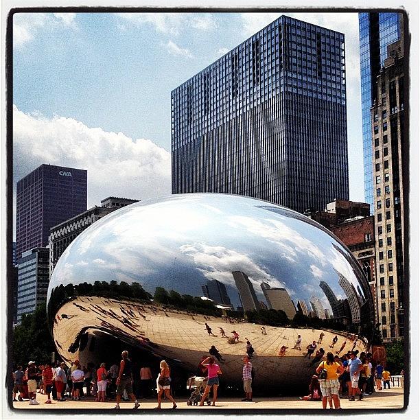 Chicago Photograph - Touristy Shot Of the Bean, More by Christopher Hughes