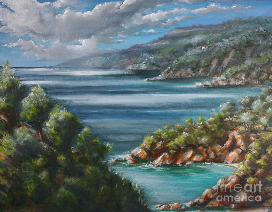 Greece Painting - Towards Kechria by Yvonne Ayoub