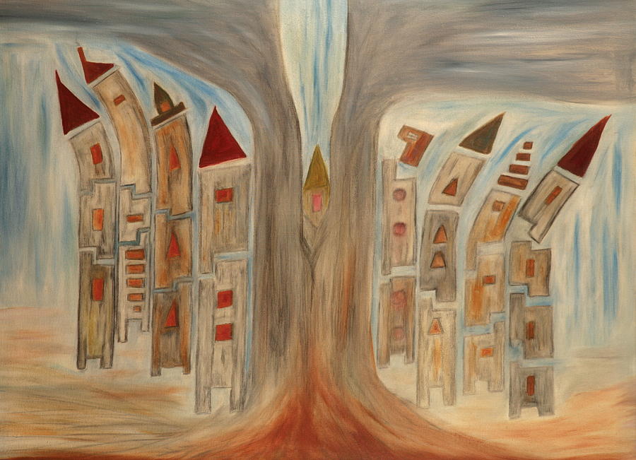 Abstract Painting - Towel Of Babel by Yaron Ari