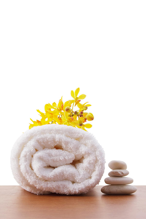 Spa-treatment Photograph - Towel Roll by Atiketta Sangasaeng Spa-treatment Photograph - Towel Roll by Atiketta Sangasaeng