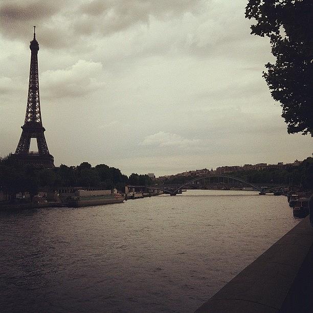 Eiffel Tower Photograph - Tower and River de Paris by Shayne Arcilla