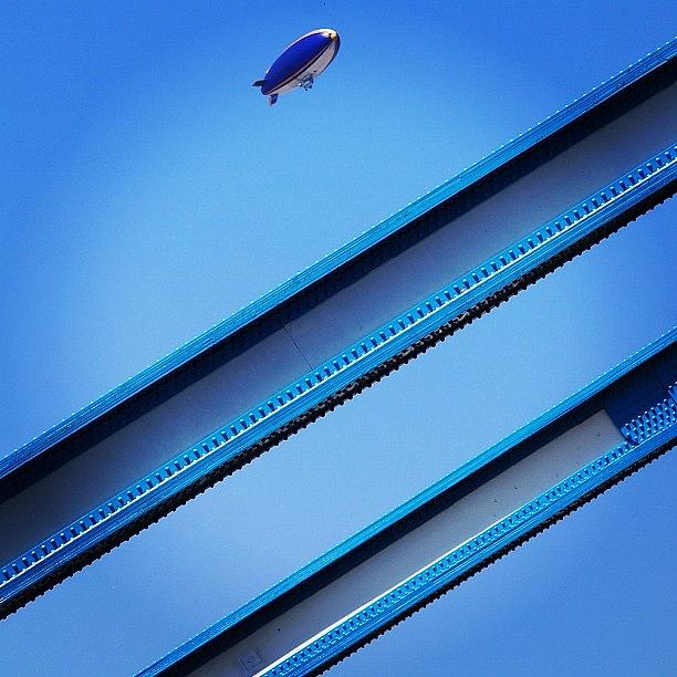 London Photograph - Tower Bridge : Airship #igers #igmood by Neil Andrews