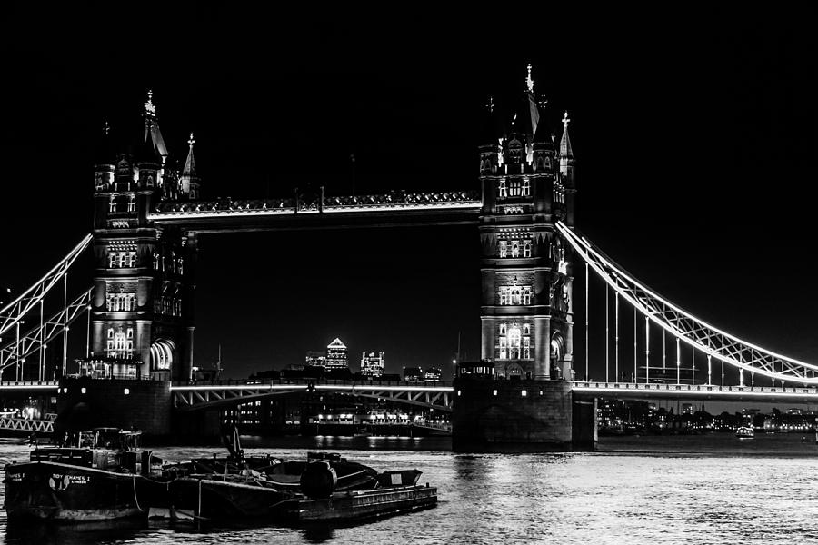 Tower Bridge and Barges Photograph by Dawn OConnor