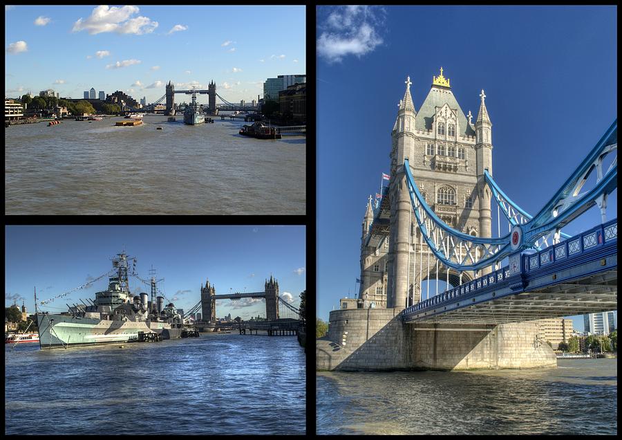 Tower Bridge Collage Photograph by Chris Day