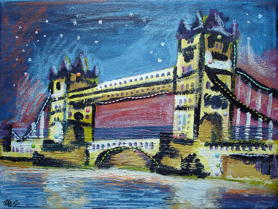 Tower Bridge Painting by Laura Hol Art