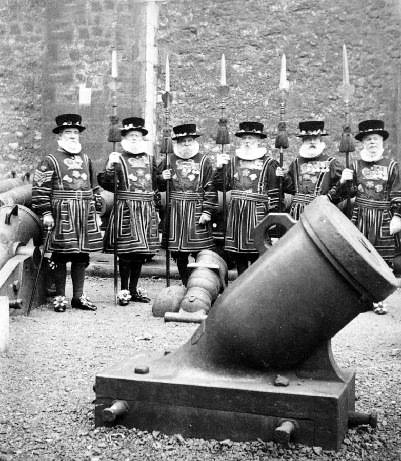 Tower of London Guards - c 1900 Photograph by International  Images