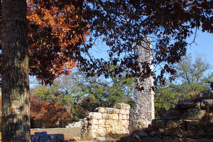 Tower of Salado College Ruins Photograph by Linda Phelps