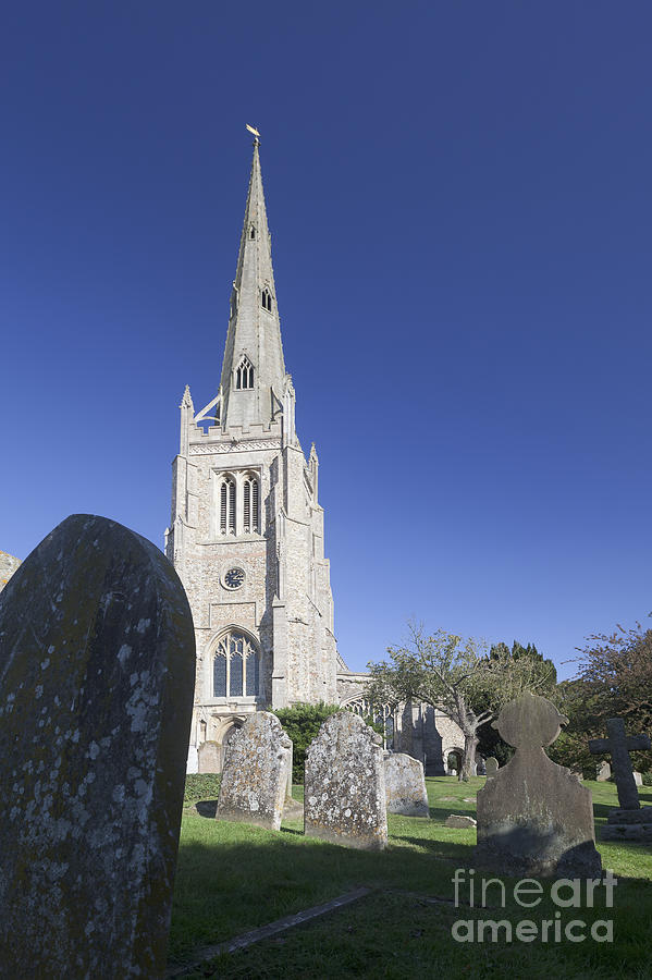 Tower of St John the Baptist church in Thaxted England Photograph by ...