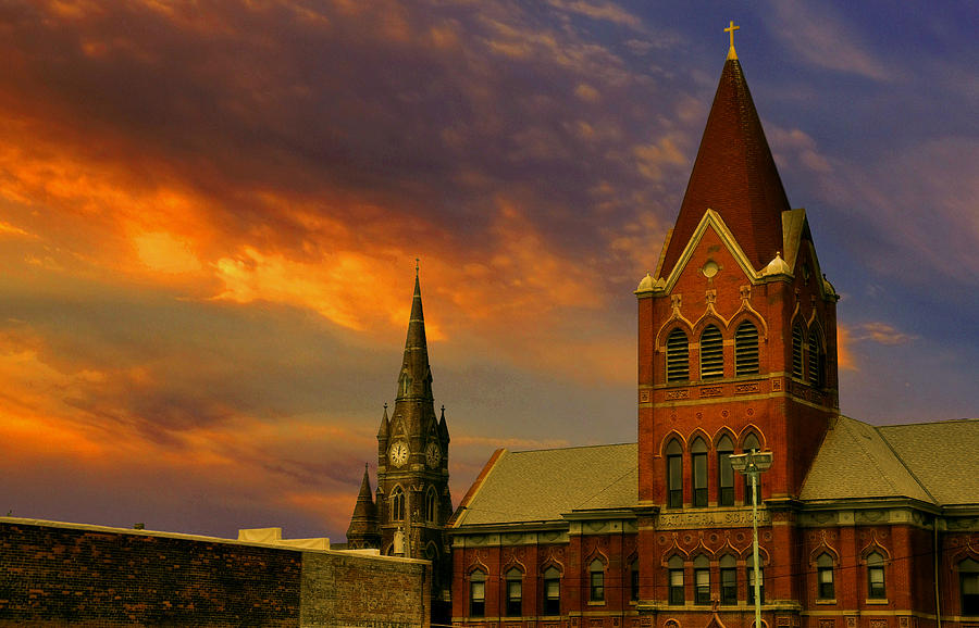 Church Photograph - Towers Of Faith by Brian Fisher Church Photograph - Towers Of Faith by Brian Fisher