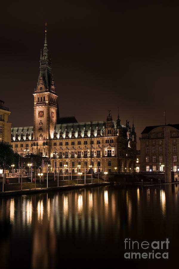 Town Hall Hamburg Photograph by Jorgen Norgaard