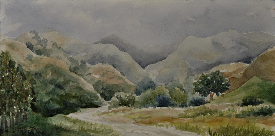 Towsley Canyon Morning Painting by Sandy Fisher
