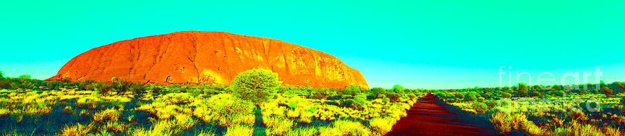 Landscape Photograph - Track to Uluru by David Peters
