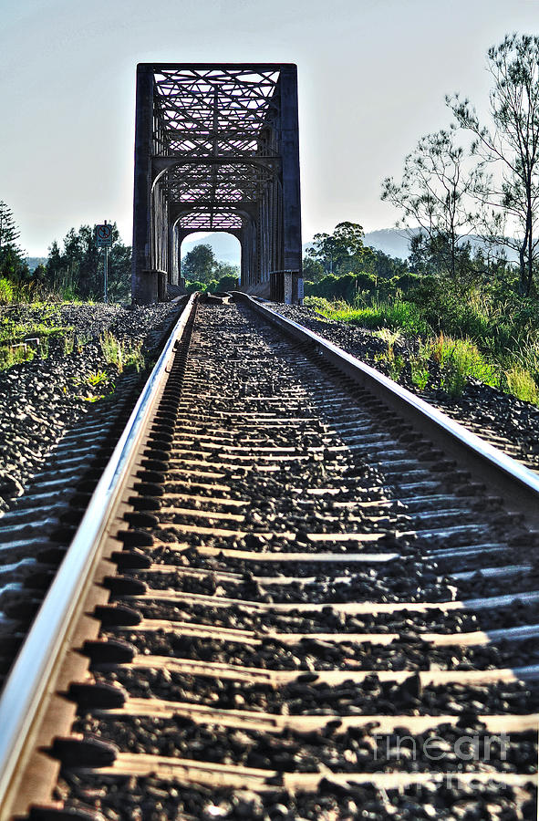 Tracks to Old Railway Bridge Photograph by Kaye Menner