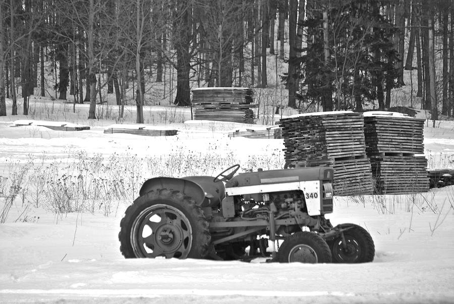 Tractor at the Mill  Photograph by Michael Peychich
