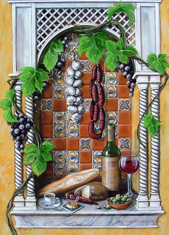 Wine Painting - Traditions by Joan Garcia