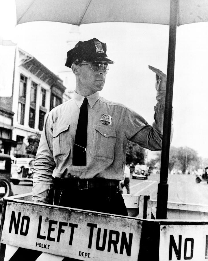 Traffic Cop, 1936 Photograph by Granger