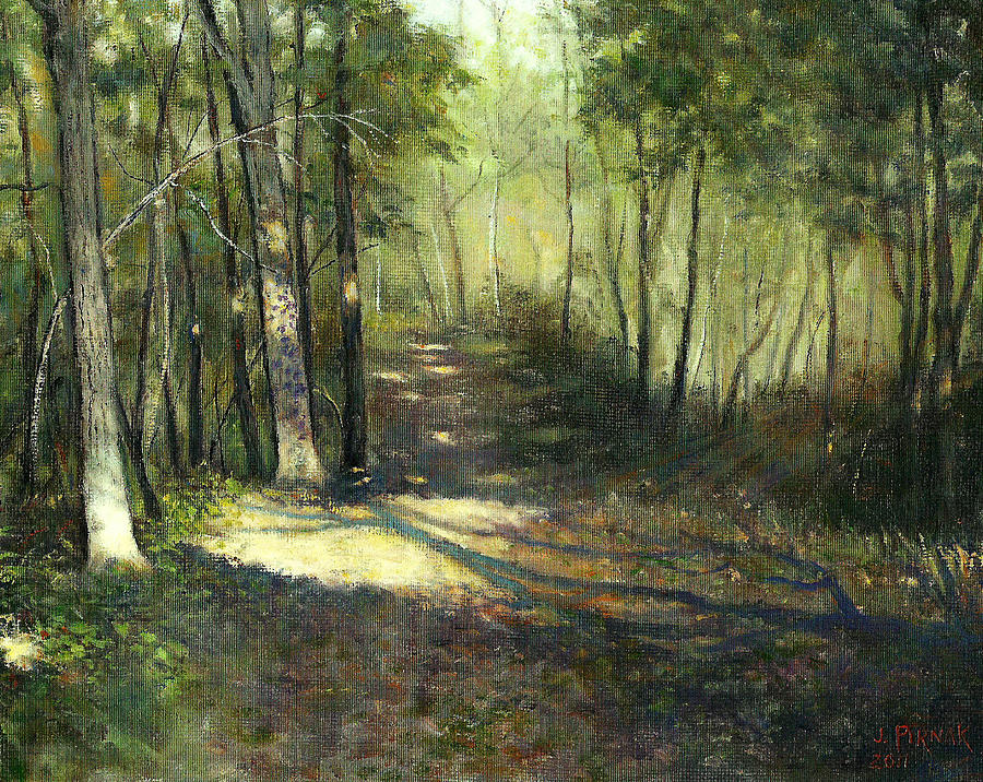 Trail Through the Woods Painting by John Pirnak