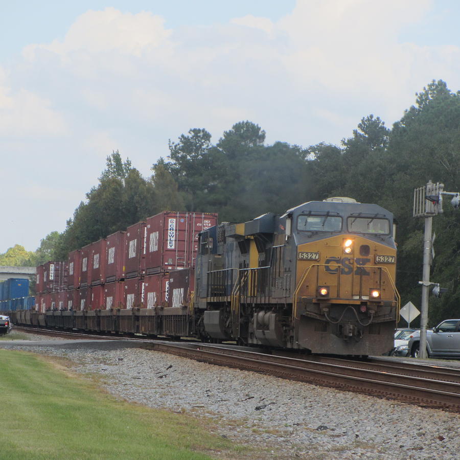 Train Photograph - Train at Folkston by Cathy Lindsey