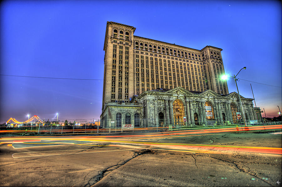 King Kong Photograph - Michigan Central Train Depot Station Detroit MI by Nicholas  Grunas