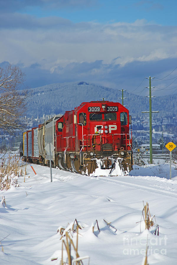 Train in the Snow Photograph by Randy Harris