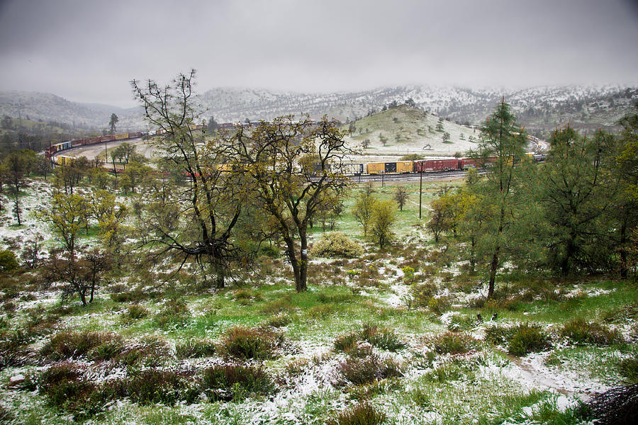 Train Loop Spring Snow Photograph by Connie Cooper-Edwards