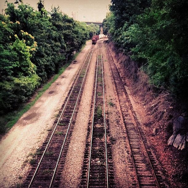 Train Photograph - #train #traintracks #railroad #trains by Monti The Lone Wanderer