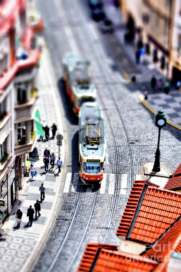 Tram in Prague Photograph by Joerg Lingnau