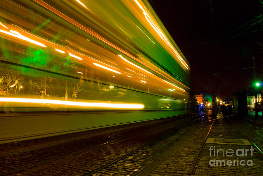 Tram Light Trail 4.0 Photograph by Yhun Suarez