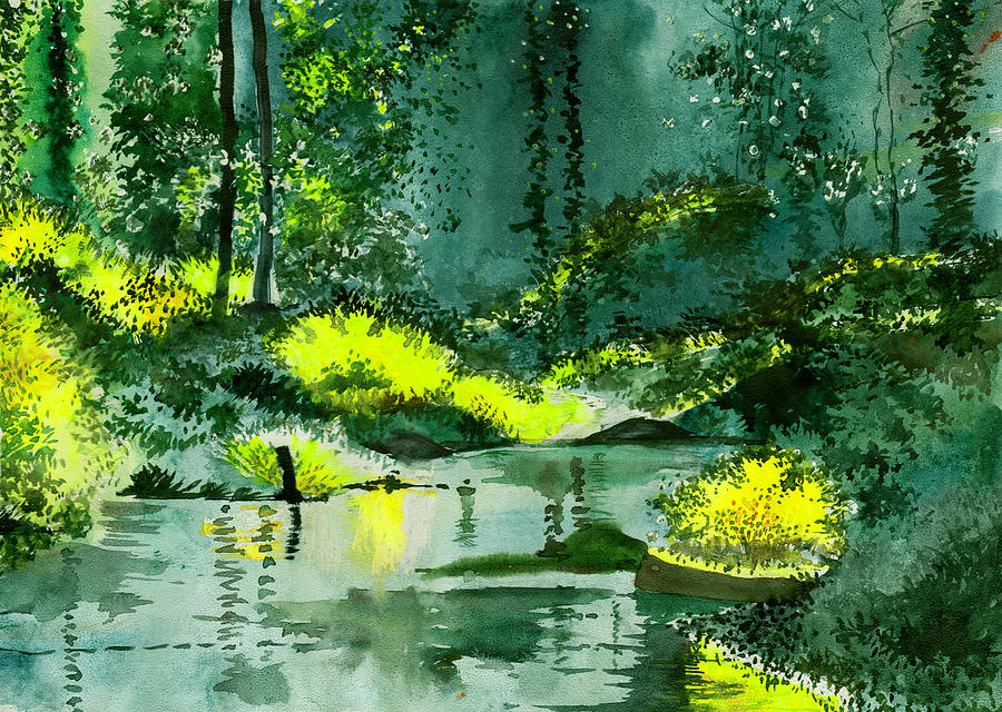 Tranquil 1 Painting by Anil Nene